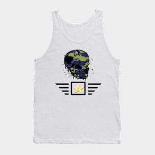 war skull design Tank Top